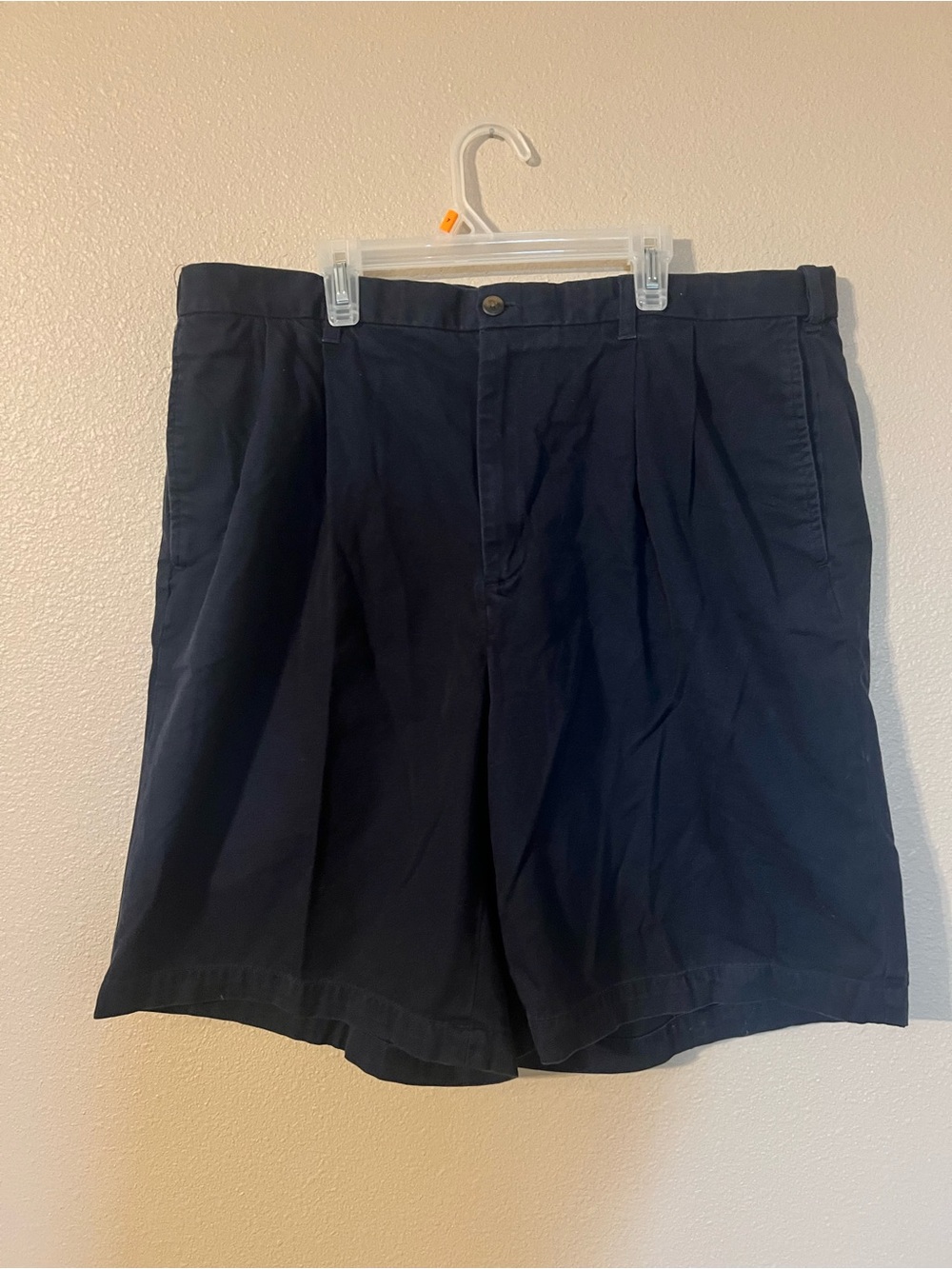 Haggar Classic Navy Flat-Front Casual Shorts